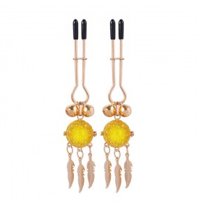 LOVERING - Nipple Clips With Bells (Warm Light) 